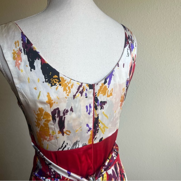 Patrizia Guidi Floral & Red Gown – Size 42 (US 6) - Picture 4 of 13